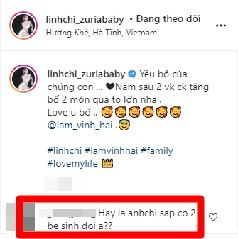 Nhiều người hỏi thẳng hỏi khi nghi ngờ Linh Chi mang thai đôi Nhiều người hỏi thẳng hỏi khi nghi ngờ Linh Chi mang thai đôi