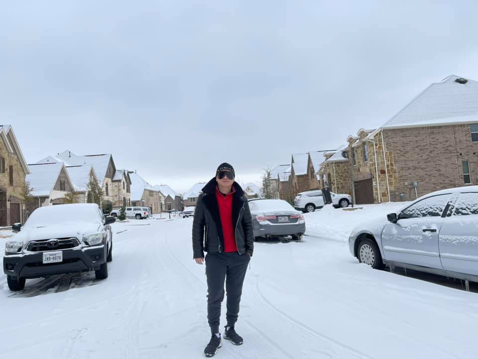 Hàn Thái Tú trong cái lạnh kỷ lục ở Mỹ