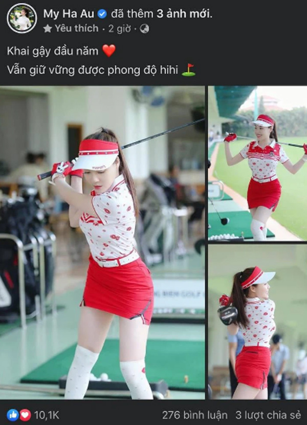 Trọng Hưng bị 'cà khịa' dáng chơi golf, Âu Hà My liền lên tiếng đầy dứt khoát - Ảnh 1 Trọng Hưng bị 'cà khịa' dáng chơi golf, Âu Hà My liền lên tiếng đầy dứt khoát - Ảnh 1