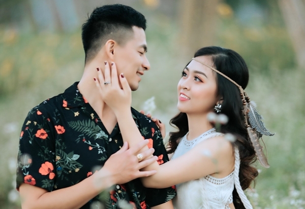 Mạnh Cường và bà xã