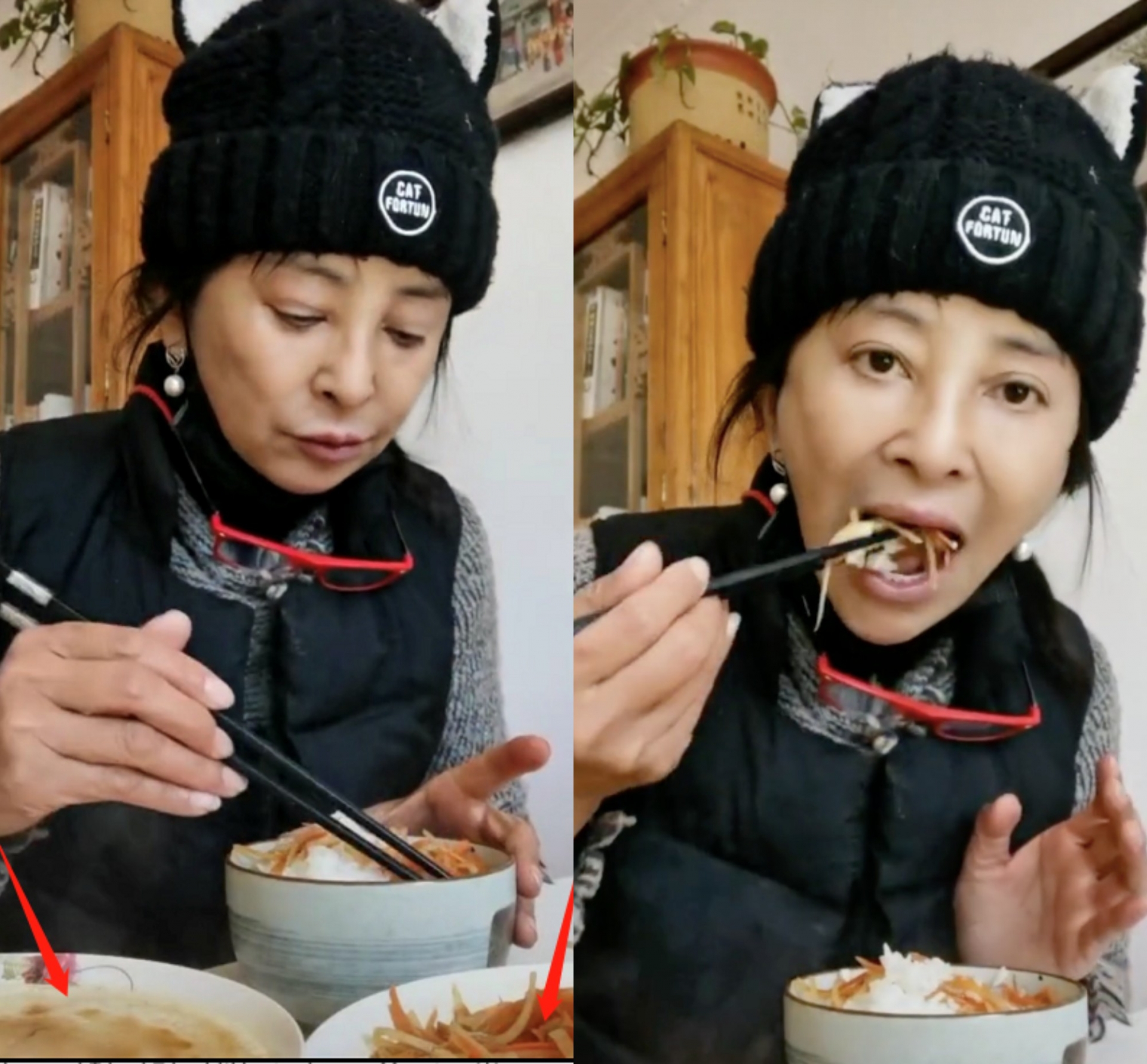 Lý Cần Cần với bữa ăn đạm bạc