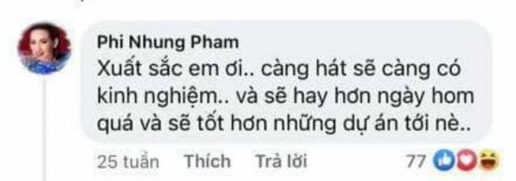 Lời khen ngợi Phi Nhung dành cho Chi Pu bị CDM đào lại. Ảnh: FBNV Lời khen ngợi Phi Nhung dành cho Chi Pu bị CDM đào lại. Ảnh: FBNV