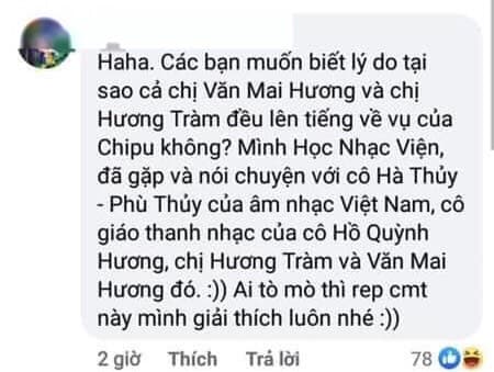 Theo người này, khi Chi Pu đi hát, Văn Mai Hương và Hương Tràm lên tiếng gay gắt bởi chính người thầy của mình đã từng từ chối dạy dỗ Chi Pu. Ảnh: MXH Theo người này, khi Chi Pu đi hát, Văn Mai Hương và Hương Tràm lên tiếng gay gắt bởi chính người thầy của mình đã từng từ chối dạy dỗ Chi Pu. Ảnh: MXH