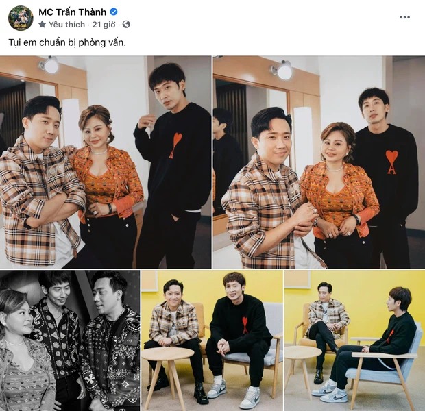 Trấn Thành sau khoảnh khắc gây xôn xao này đã xóa bỏ hình ảnh của đàn em. Ảnh: FBNV Trấn Thành sau khoảnh khắc gây xôn xao này đã xóa bỏ hình ảnh của đàn em. Ảnh: FBNV