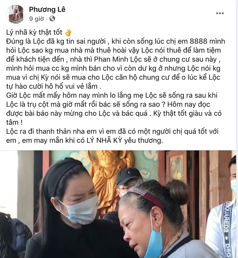 Bài chia sẻ trước đó của Phương Lê khiến Lý Nhã Kỳ bức xúc. Ảnh: FBNV Bài chia sẻ trước đó của Phương Lê khiến Lý Nhã Kỳ bức xúc. Ảnh: FBNV