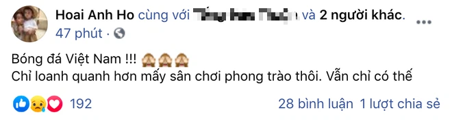 Hồ Hoài Anh bày tỏ quan điểm của mình trên trang cá nhân. Ảnh: Chụp màn hình Hồ Hoài Anh bày tỏ quan điểm của mình trên trang cá nhân. Ảnh: Chụp màn hình