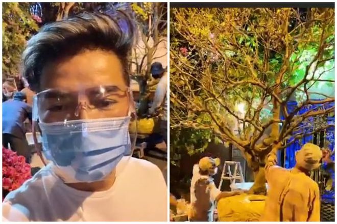 Dịp Tết nguyên đán vừa qua, Đàm Vinh Hưng cũng đã được người hâm mộ đại gia dành tặng cây mai vàng cao 5m. Ảnh: Chụp màn hình Dịp Tết nguyên đán vừa qua, Đàm Vinh Hưng cũng đã được người hâm mộ đại gia dành tặng cây mai vàng cao 5m. Ảnh: Chụp màn hình