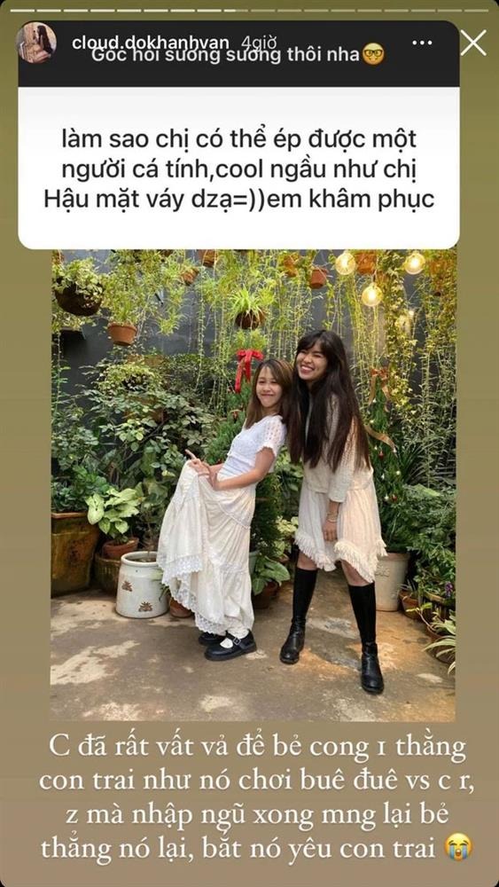 Khánh Vân trả lời đầy hóm hỉnh về Hậu Hoàng. Ảnh: insatgram Khánh Vân trả lời đầy hóm hỉnh về Hậu Hoàng. Ảnh: insatgram