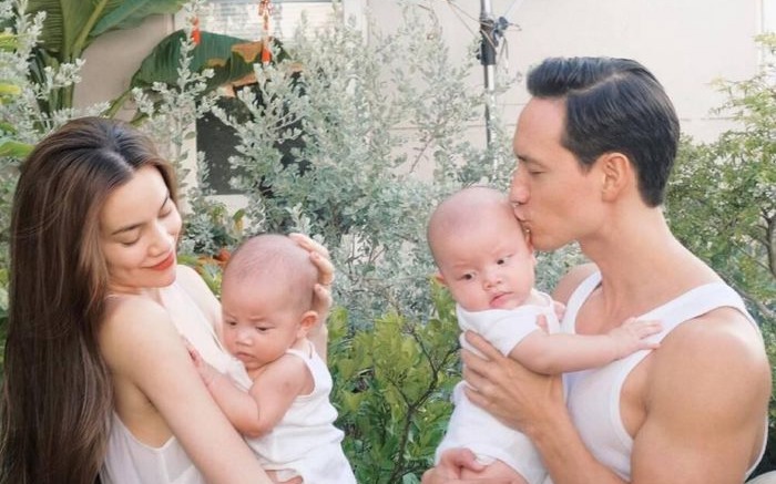 Kim Lý nhận xét ngoại hình của con trai sinh đôi với Hồ Ngọc Hà không giống mình - Ảnh 1