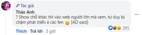 Thảo Anh không ngần ngại đáp trả trước bình luận khiếm nhã. Ảnh: FBNV Thảo Anh không ngần ngại đáp trả trước bình luận khiếm nhã. Ảnh: FBNV
