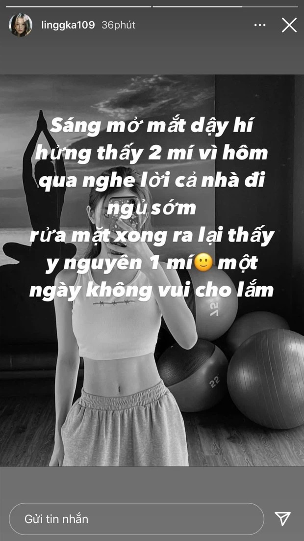 Linh Ka chia sẻ câu chuyện của mình và gây chú ý với vòng 2 không chút mỡ thừa, lộ cả cơ bụng. Ảnh: Instagram Linh Ka chia sẻ câu chuyện của mình và gây chú ý với vòng 2 không chút mỡ thừa, lộ cả cơ bụng. Ảnh: Instagram