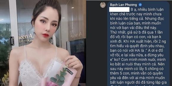 Bạch Lan Anh đáp trả đầy lý lẽ trước lời bình luận không hay về mình. Ảnh: FBNV Bạch Lan Anh đáp trả đầy lý lẽ trước lời bình luận không hay về mình. Ảnh: FBNV