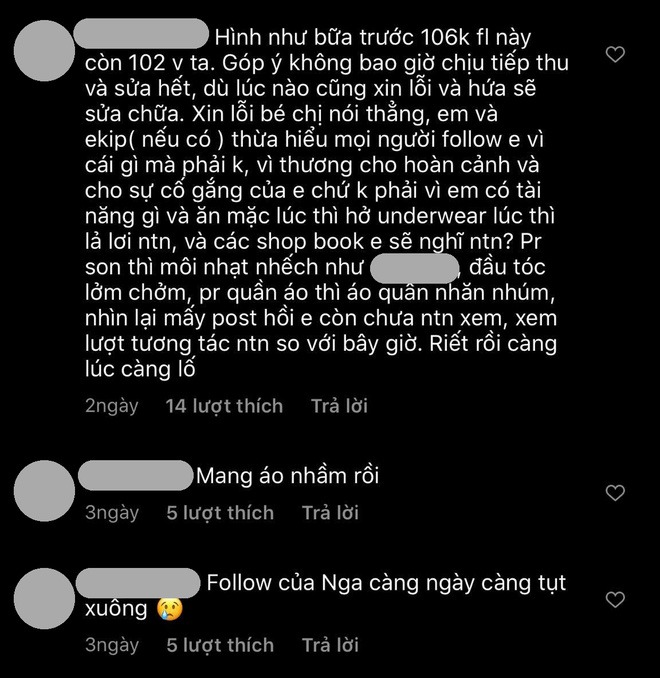 Lời bình luận của cư dân mạng. Ảnh: Instagram