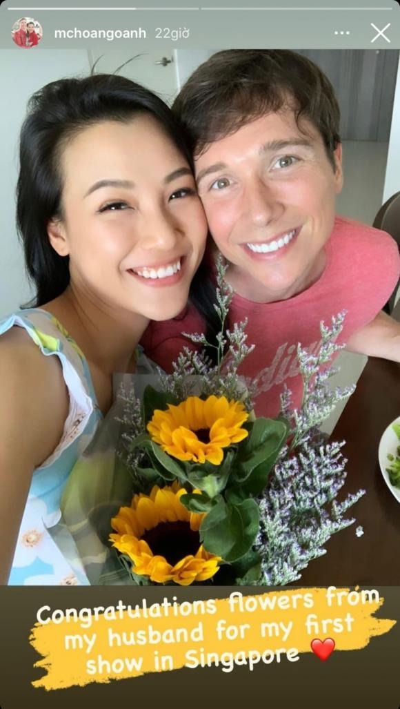 Nữ MC gửi lời tình cảm đến ông xã của mình. Ảnh: Insta