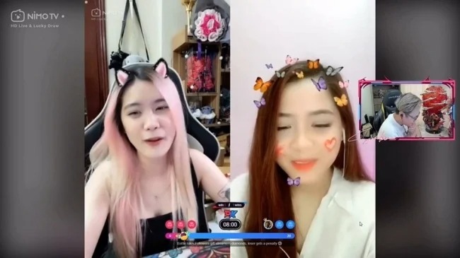 Micha công khai tỏ tình Bụt trên sóng livestream. Ảnh: Chụp màn hình Micha công khai tỏ tình Bụt trên sóng livestream. Ảnh: Chụp màn hình