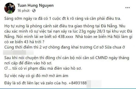 Tuấn Hưng giật mình vì cuộc gọi tự nhận là công an, tiến hành điều tra thân thế của nam ca sĩ - Ảnh 1 Tuấn Hưng giật mình vì cuộc gọi tự nhận là công an, tiến hành điều tra thân thế của nam ca sĩ - Ảnh 1