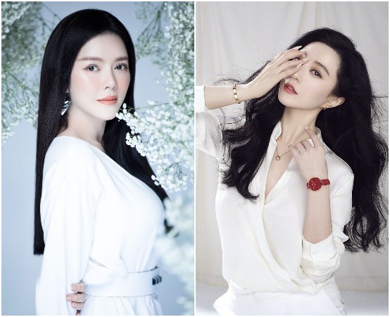Khoe nhan sắc 'mây thua nước tóc', Lý Nhã Kỳ lại được ví như chị em sinh đôi với Phạm Băng Băng - Ảnh 1