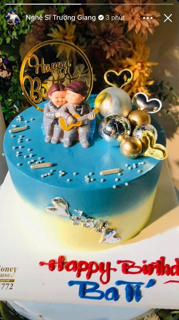 Chiếc bánh sinh nhật được trang trí dễ thương, đẹp mắt và đầy ý nghĩa thể hiện tâm tư, tình cảm của Nhã Phương dành cho Trường Giang, mặc cho những ồn ào đang bủa vây. Ảnh: Insta