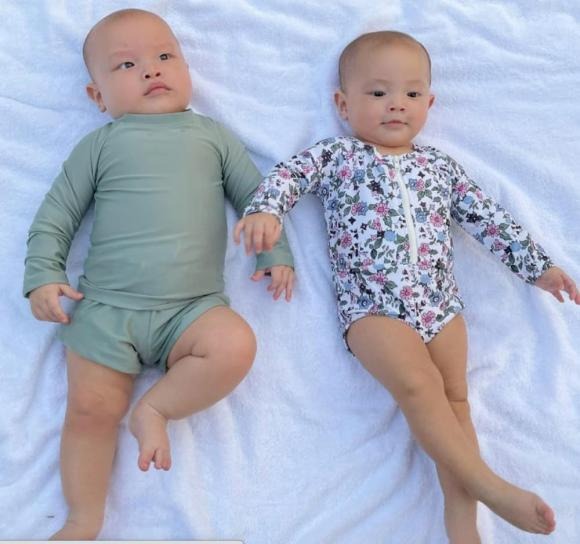 Hai bé Leon và Lisa thừa hưởng được những nét đẹp nhất của cả bố lẫn mẹ. Ảnh: FBNV