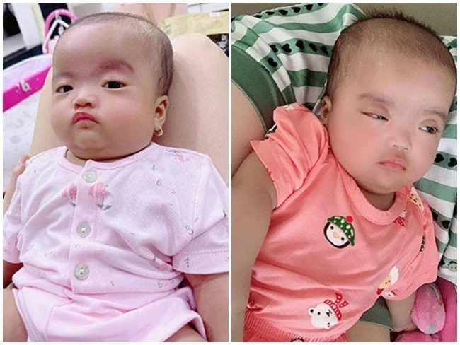 2 trong số rất nhiều biểu cảm đầy chất meme của bé Minne. Ảnh: FBNV 2 trong số rất nhiều biểu cảm đầy chất meme của bé Minne. Ảnh: FBNV