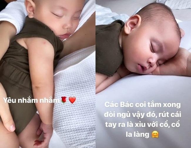 Khoảnh khắc đáng yêu của Leon 'đốn tim' bao người. Ảnh: FBNV