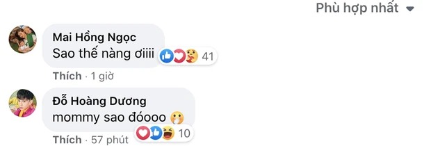 Nhiều sao việt như Đông Nhi, Đỗ Hoàng Dương lập tức gửi lời hỏi thăm đến nàng hậu họ Mai sau hình ảnh cô đăng tải. Ảnh: FBNV