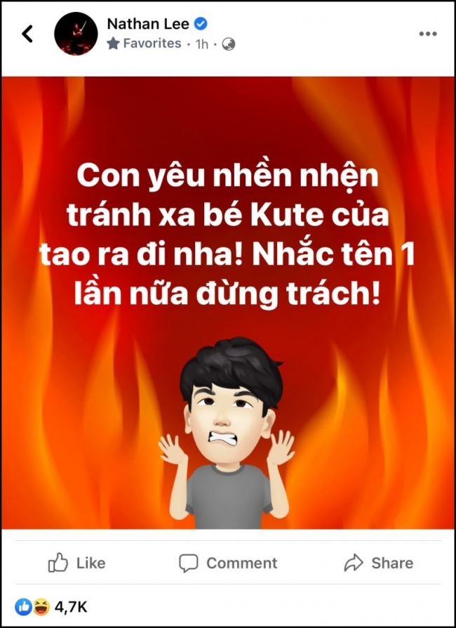 Nathan Lee bức xúc, gọi Ngọc Trinh là 'con yêu nhền nhện' khi cô công khai thể hiện sự yêu thích đến Sơn Tùng. Ảnh: Chụp màn hình Nathan Lee bức xúc, gọi Ngọc Trinh là 'con yêu nhền nhện' khi cô công khai thể hiện sự yêu thích đến Sơn Tùng. Ảnh: Chụp màn hình