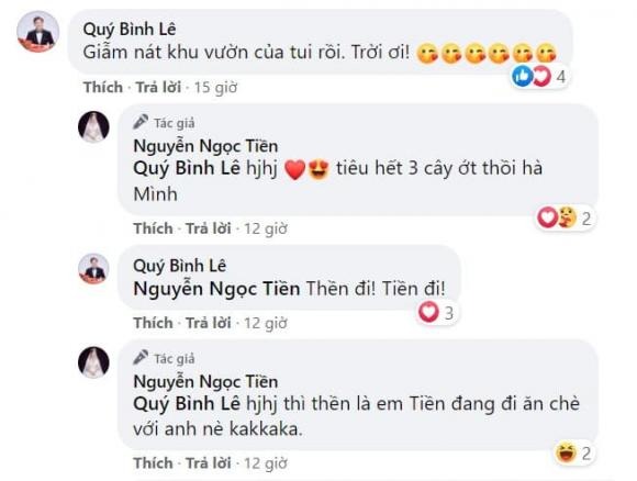 Bình luận hài hước mà đầy thương yêu của Quý Bình. Ảnh: FBNV Bình luận hài hước mà đầy thương yêu của Quý Bình. Ảnh: FBNV