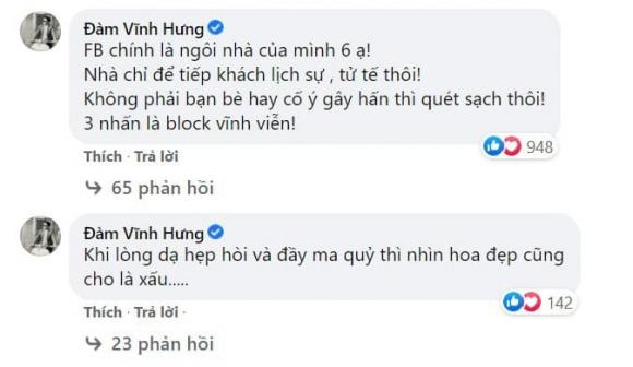 Đàm Vĩnh Hưng cũng lên tiếng. Ảnh: FBNV Đàm Vĩnh Hưng cũng lên tiếng. Ảnh: FBNV