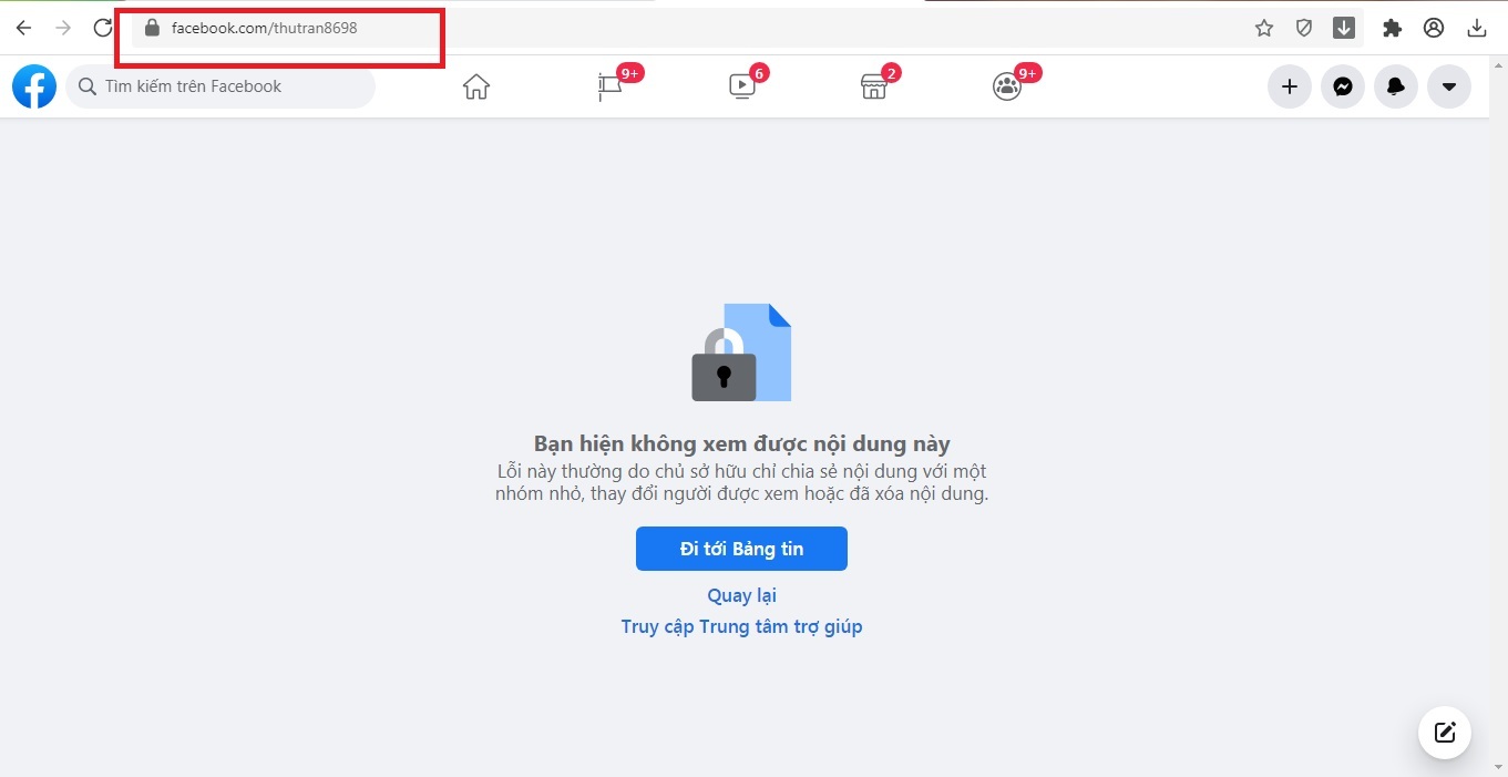 Trang facebook cá nhân của Vũ Anh Thư cũng đã khóa