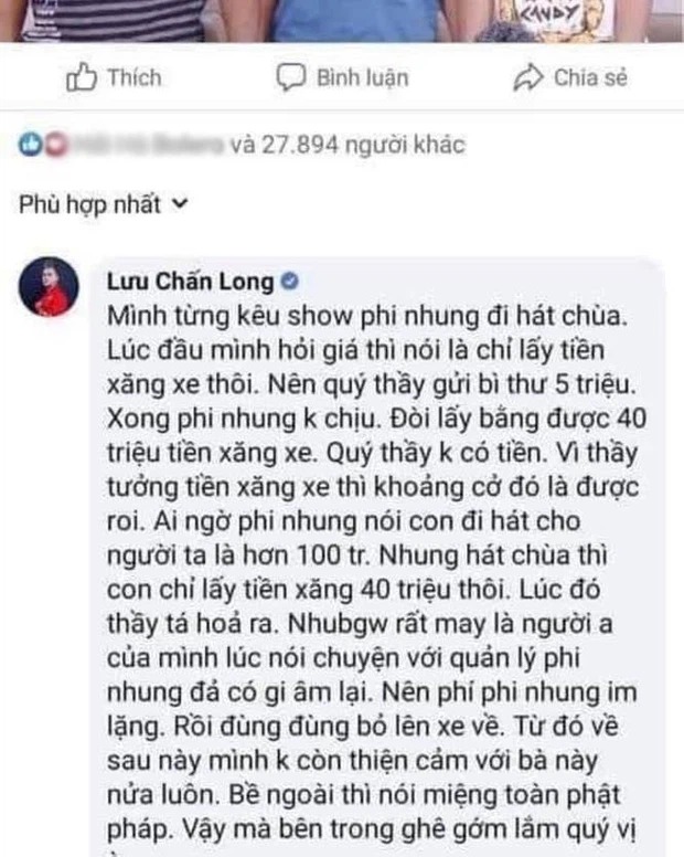 Bình luận đáng chú ý của Lưu Chấn Long. Ảnh: Internet Bình luận đáng chú ý của Lưu Chấn Long. Ảnh: Internet