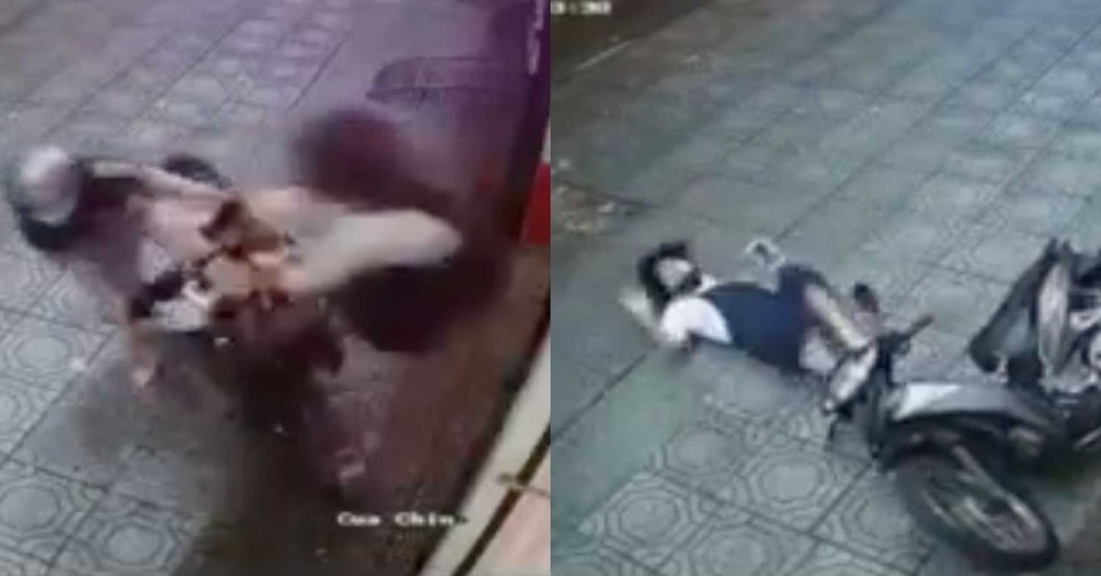 Nhờ sự nhanh nhẹn của nhân viên cửa hàng mà rất may chiếc xe máy không bị trộm mất. Ảnh: chụp màn hình Nhờ sự nhanh nhẹn của nhân viên cửa hàng mà rất may chiếc xe máy không bị trộm mất. Ảnh: chụp màn hình