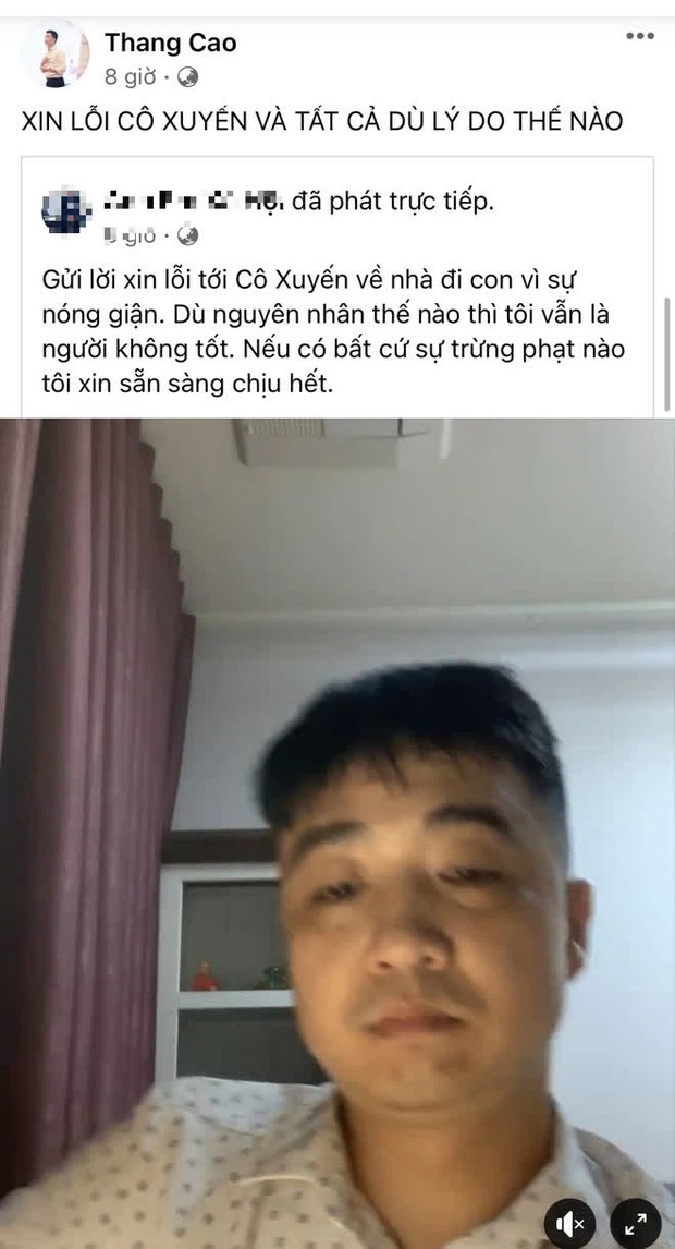 Cao Thắng gửi lời xin lỗi đến Hoàng Yến vì hành động của mình. Ảnh: FBNV Cao Thắng gửi lời xin lỗi đến Hoàng Yến vì hành động của mình. Ảnh: FBNV