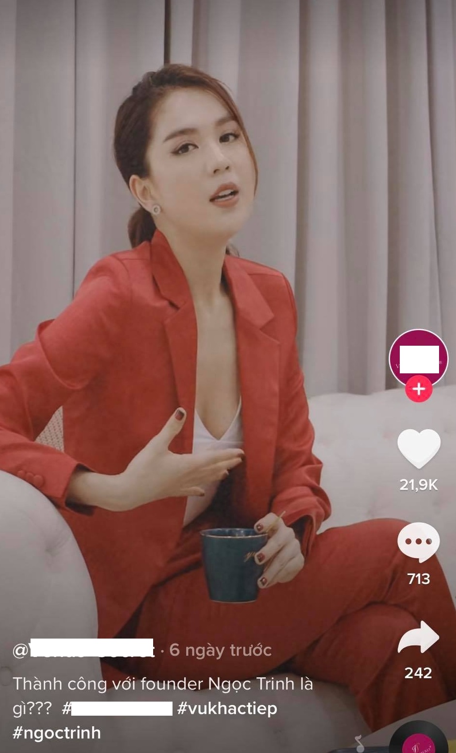 Ngọc Trinh trở thành nữ doanh nhân chia sẻ về thành công trên Tiktok. Ảnh: Chụp màn hình Ngọc Trinh trở thành nữ doanh nhân chia sẻ về thành công trên Tiktok. Ảnh: Chụp màn hình