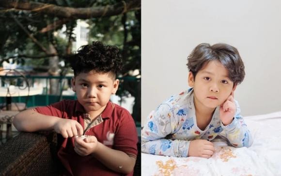 Mạnh Trường khoe cậu ấm điển trai. Ảnh: FBNV