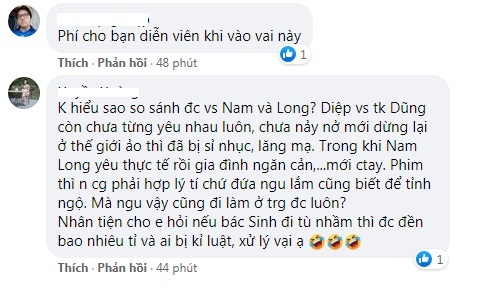 Nhiều khán giả lên tiếng về diễn biến tình cảm của nhân vật Diệp. Ảnh: FB Nhiều khán giả lên tiếng về diễn biến tình cảm của nhân vật Diệp. Ảnh: FB