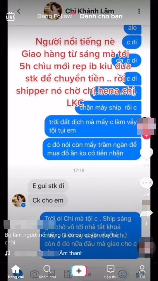 Cửa hàng đăng đàn 'bóc phốt' Lâm Khánh Chi. Ảnh: Chụp màn hình Cửa hàng đăng đàn 'bóc phốt' Lâm Khánh Chi. Ảnh: Chụp màn hình