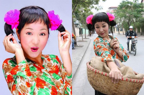 Thúy Nga được nhiều khán giả nhớ đến với tạo hình bán khoai nhí nhảnh. Ảnh: Internet Thúy Nga được nhiều khán giả nhớ đến với tạo hình bán khoai nhí nhảnh. Ảnh: Internet