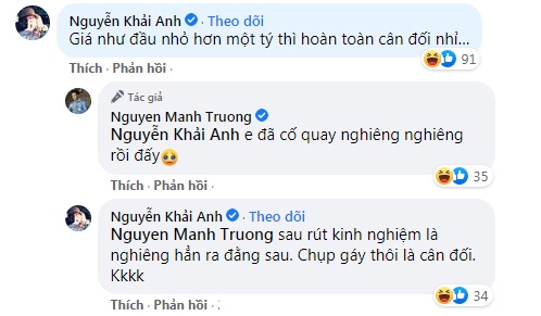 Mạnh Trường bị đàn anh 'bóc mẽ' về dung nhan. Ảnh: FBNV Mạnh Trường bị đàn anh 'bóc mẽ' về dung nhan. Ảnh: FBNV