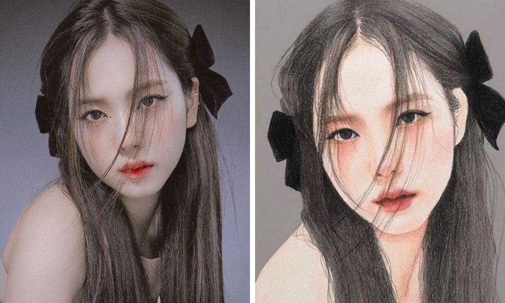 Bức vẽ Jisoo đã được truyền hồn vào ánh mắt khiến bức họa không chỉ giống về ngoại hình mà còn như đang giao tiếp với người nhìn Bức vẽ Jisoo đã được truyền hồn vào ánh mắt khiến bức họa không chỉ giống về ngoại hình mà còn như đang giao tiếp với người nhìn