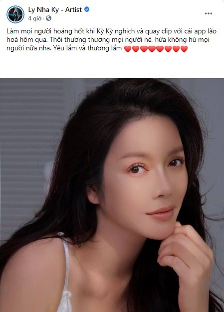 Lý Nhã Kỳ lập tức 'quay xe' khi vừa phơi bày bộ mặt già nua, xấu xí chưa từng thấy. Ảnh: FBNV Lý Nhã Kỳ lập tức 'quay xe' khi vừa phơi bày bộ mặt già nua, xấu xí chưa từng thấy. Ảnh: FBNV