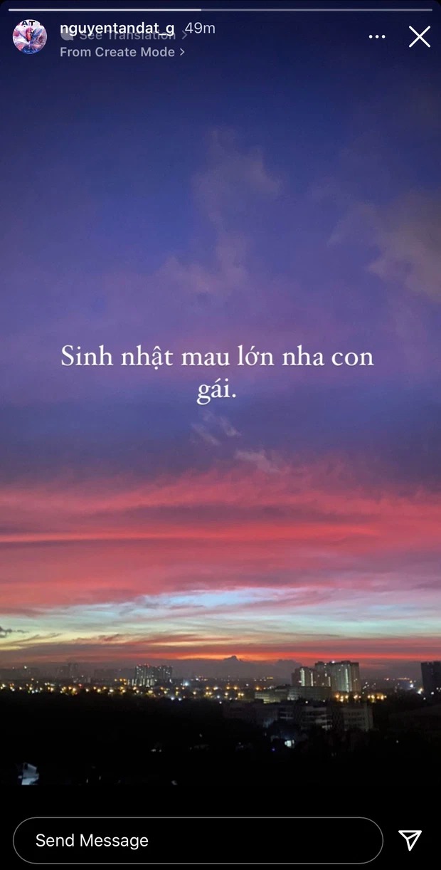 Đạt G chúc mừng sinh nhật con gái Cindy Lư, còn xưng hô với cô bé theo các rất thân thương. Ảnh: IG Đạt G chúc mừng sinh nhật con gái Cindy Lư, còn xưng hô với cô bé theo các rất thân thương. Ảnh: IG