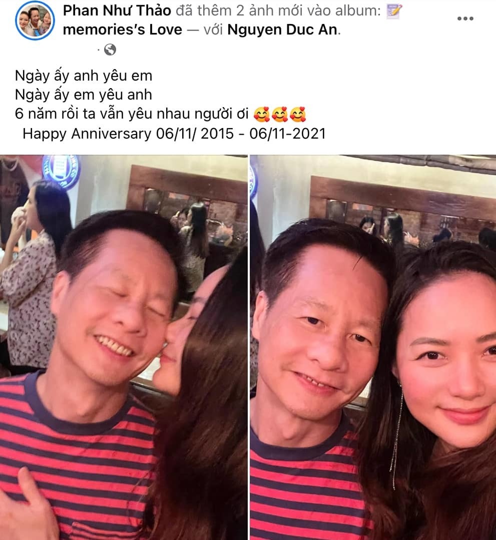Chia sẻ của Phan Như Thảo chứng minh cho một cuộc hôn nhân hạnh phúc, mặn nồng sau 6 năm của cô. Ảnh: FBNV