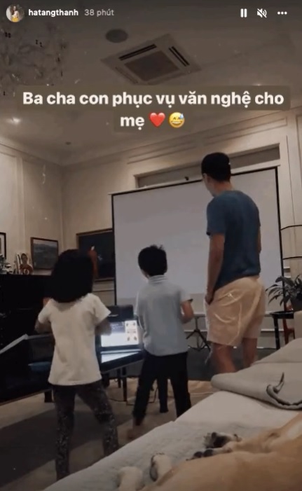 Tăng Thanh Hà công khai khoảnh khắc hạnh phúc của gia đình nhỏ. Ảnh: IG Tăng Thanh Hà công khai khoảnh khắc hạnh phúc của gia đình nhỏ. Ảnh: IG