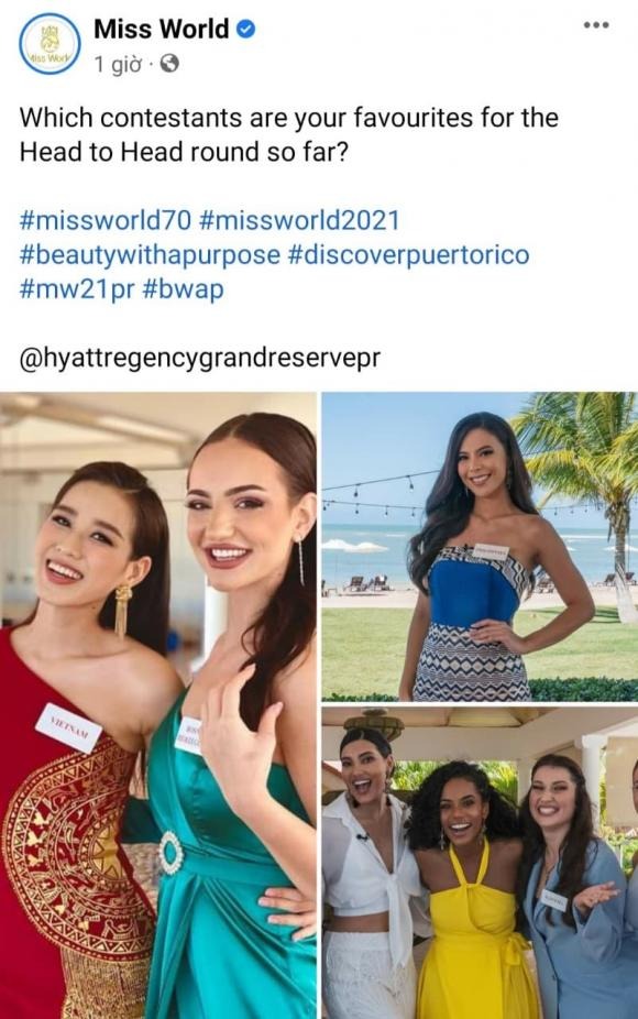 Đỗ Thị Hà nhận được sự chú ý với hình ảnh rạng ngời trên fanpage Miss World. Ảnh: FB