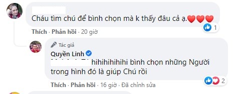 Quyền Linh đáp trả đầy khiếm tốn trước những yêu cầu, thắc mắc của cư dân mạng. Ảnh: FBNV Quyền Linh đáp trả đầy khiếm tốn trước những yêu cầu, thắc mắc của cư dân mạng. Ảnh: FBNV