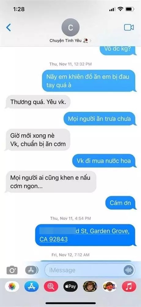 Tin nhắn của Hoàng Anh và Thắm Bebe dành cho nhau được vị doanh nhân tung ra. Ảnh: FBNV Tin nhắn của Hoàng Anh và Thắm Bebe dành cho nhau được vị doanh nhân tung ra. Ảnh: FBNV