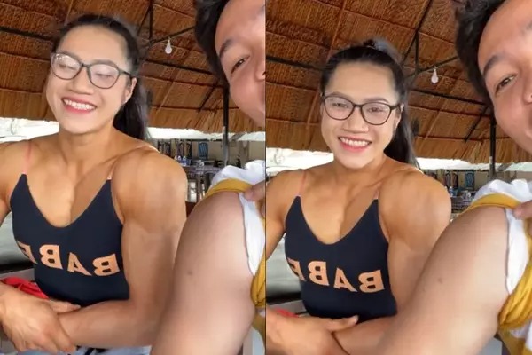 Hình thể gây ngỡ ngàng của cô gái Đồng Nai. Ảnh: Chụp màn hình