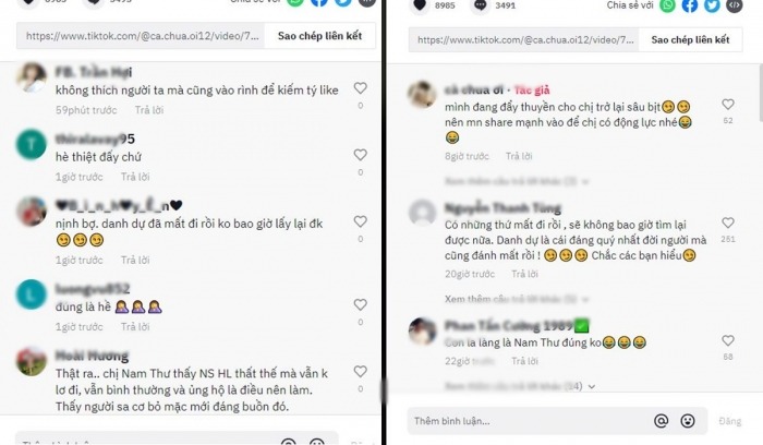 Phản ứng của cư dân mạng trước khoảnh khắc của Nam Thư. Ảnh: Internet Phản ứng của cư dân mạng trước khoảnh khắc của Nam Thư. Ảnh: Internet