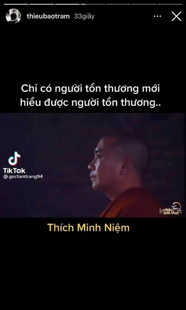 Chia sẻ mới đây của Thiều Bảo Trâm khiến dân tình không khỏi hoài nghi việc cô đang nhắc đến chuyện tình cảm đã qua với Sơn Tùng. Ảnh: FBNV